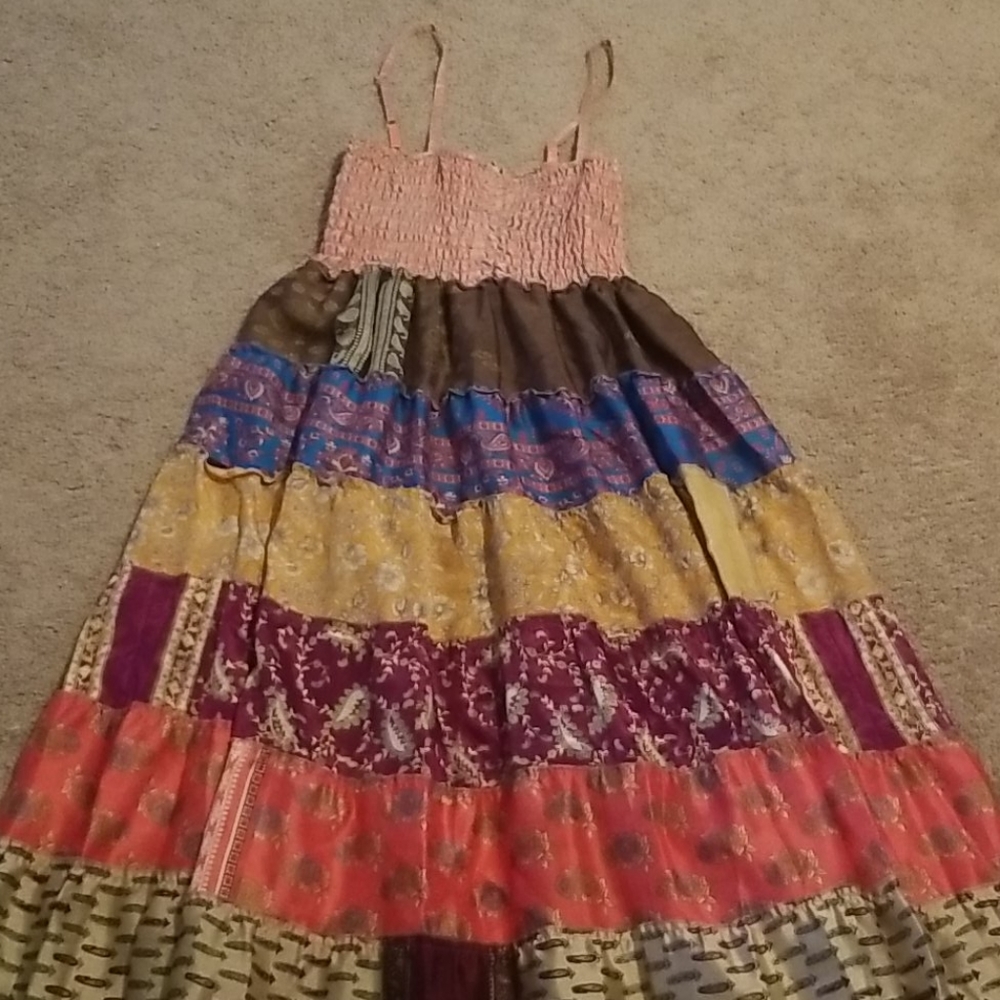5/$50 Mandee 💯% silk maxi dress